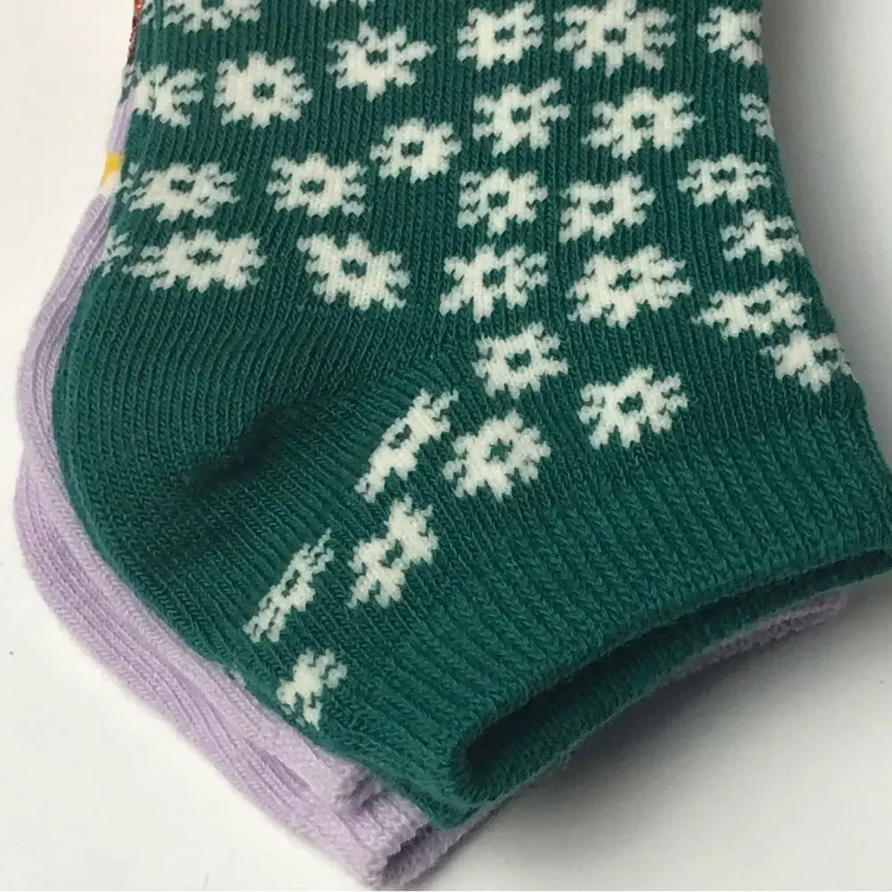 Crewcuts Girl's Fall Theme Multi- Print Socks Three Pairs  Sz S NWT